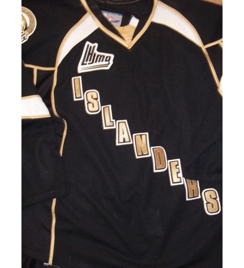 Custom QMJHL Charlottetown Islanders 2013 Pres 63 Julien Avon Hockey jersey Road Black